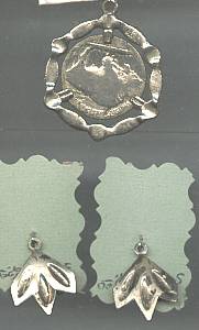 Pendent/W/2 Charms Native American Style