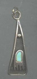 Pendent/Native American Style/Bear Claw W/Inlay