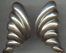 Earrings/Pierced/Mexican Sterling/Lg. /Soft