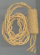 Necklace/Handmade Seed Bead/Pumpkin Colored W/Tassel