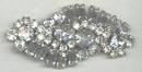 Brooch/C.1965 Lg. Clear Rhinestone