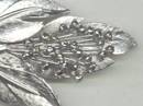 Brooch/Silvertoned Floral Spray W/