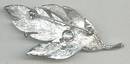 Brooch/Silvertoned Floral Spray W/