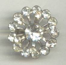 Brooch/Small C. 1950's Round Rhinestone Scatter Pin