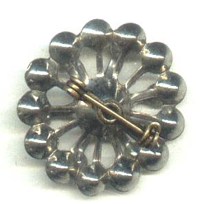 Brooch/Small C. 1950's Round Rhinestone Scatter Pin