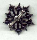 Brooch/Japaned Scatter Pin W/Clear Rhinestones