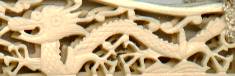 Purse/Carved Ivory or Bone Handled/Crocheted