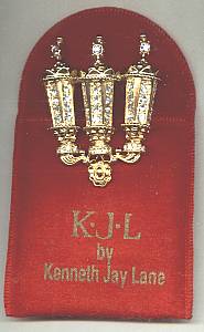 Brooch/Designer/KJL for QVC Tripple Lattern