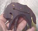 Brooch/C.1930's-1940'sCarved Wood Bucking Horse