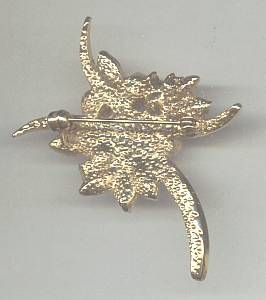 Brooch/GT W/Faux Pearls/Multi Color Navettes