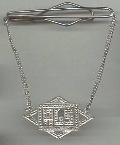 Tie Bar/C.20's-30's Chatelain W/Marcasite DropW/Initials-AGS in Marcasites
