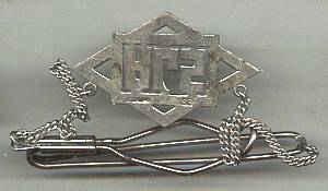 Tie Bar/C.20's-30's Chatelain W/Marcasite DropW/Initials-AGS in Marcasites