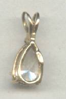 Pendent/Contemporary W?Pear Shaped Zircon or Crystal/Mark 14K?