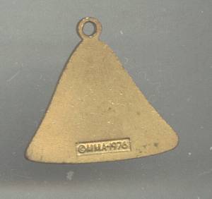 Charm/MMA 1976 Marked Egyptian Lotus Motif Enameled
