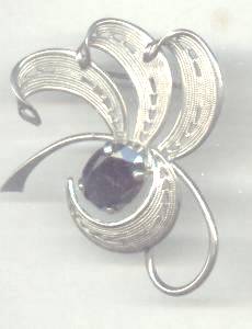 Set(s)/Designer/Sorrento Sterling/Western Germany ST W/Faux Hemetite/Brooch/Ear Screws