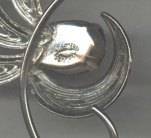 Set(s)/Designer/Sorrento Sterling/Western Germany ST W/Faux Hemetite/Brooch/Ear Screws