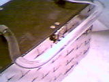 Purse/Dorset-Rex//Black Lucite Lid/Clear