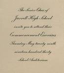 Ephemera/Commencement Invitation for Jarrell High School