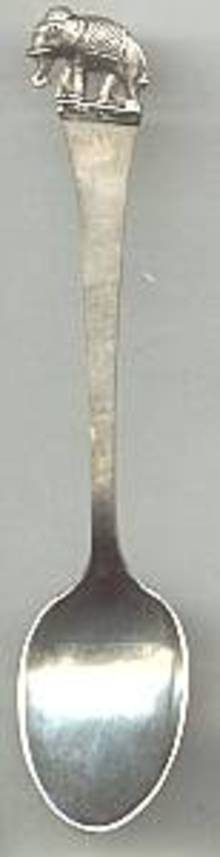 Collctor Spoon(s)/Sterling Demi Tasse W/Elephant on Tp/Made in Thialand