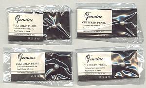 Cultured Pearls/4-6MM Drilled/Mounted & Sealed on Olson Electronic Cards