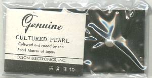 Cultured Pearls/4-6MM Drilled/Mounted & Sealed on Olson Electronic Cards