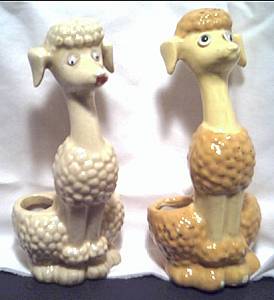 Vanity Item(s)/ Kitch Ceramic Poodle Lipstick Holders