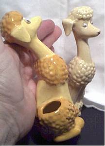 Vanity Item(s)/ Kitch Ceramic Poodle Lipstick Holders