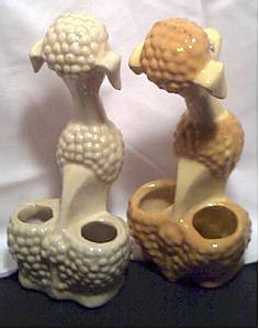 Vanity Item(s)/ Kitch Ceramic Poodle Lipstick Holders