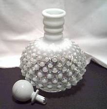 Perfume Bottle/W/Stopper/French Opalescent Hobnail