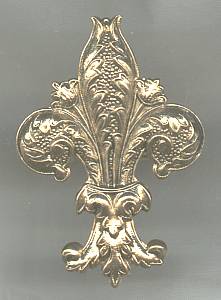 Napkin Ring/Stamped Brass Fluer de Lis
