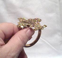Napkin Ring/Stamped Brass Fluer de Lis