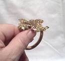 Napkin Ring/Stamped Brass Fluer de Lis
