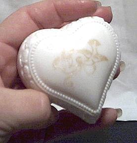 Avon Heartscent Cream Sachet Jar/Heart Shape