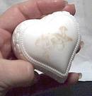 Avon Heartscent Cream Sachet Jar/Heart Shape