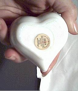 Avon Heartscent Cream Sachet Jar/Heart Shape