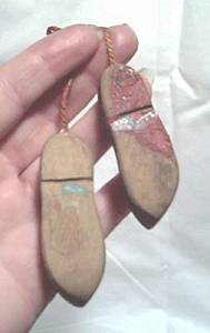 Souvenir(s)/Miniature Pair Hand Paited Wooden Dutch Shoes