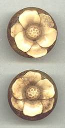 Button(s) Confettie Lucite Floral W/Shank (2)
