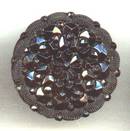 Button(s) 1 Black Fancy Lacy Glass Shank Button
