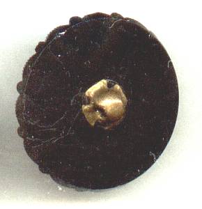Button(s) 1 Black Fancy Lacy Glass Shank Button