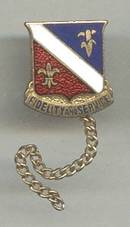 Service Pin(s)/Tie Tack Enameled Red White & Blue W/Gold Fluer Di Lis Fidekity & Service