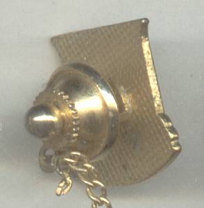 Service Pin(s)/Tie Tack Enameled Red White & Blue W/Gold Fluer Di Lis Fidekity & Service