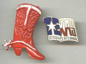 Tack Pin(s)/Lapel Pins Texas Sequicentennial & Enameled Cowboy Boot