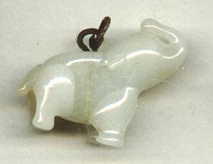Charm(s)/Carved Agate Elephant