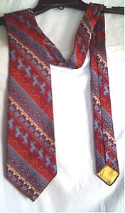 Tie/Oleg Cassini 1970's Blue Horse