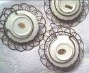 Collectibles/3 Miniature Souvenir Plates In Wire Frames