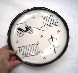Porcelain/China/Wellsville China/Carriage-Lantern Plate