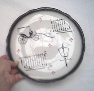 Porcelain/China/Wellsville China/Carriage-Lantern Plate