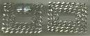 Shoe Clips/Lg. Silvertone Curblink Squares