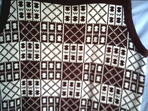 Clothing/Brown Patterned Acrylic Vest