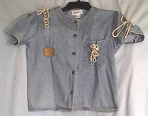 Clothing/Oleg Cassini Denim Blouse